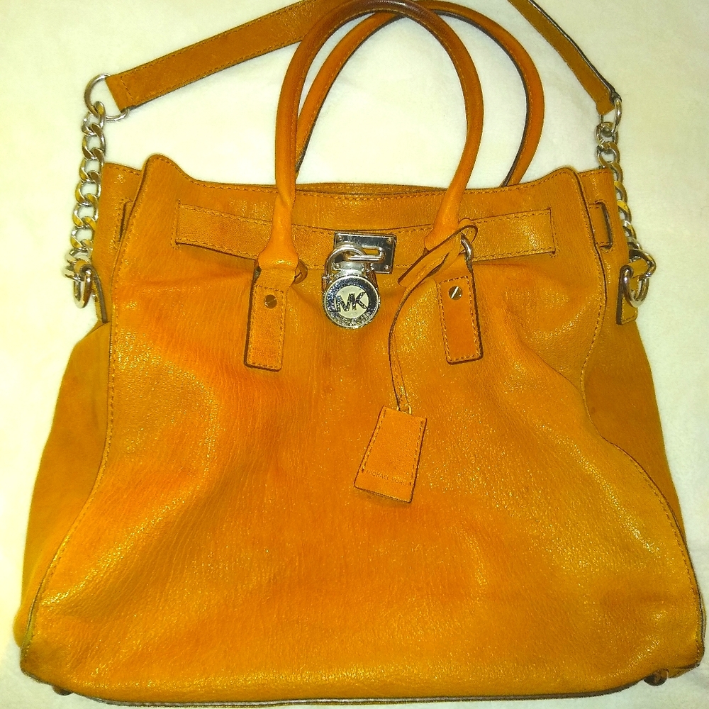Michael Kors camel leather handbag